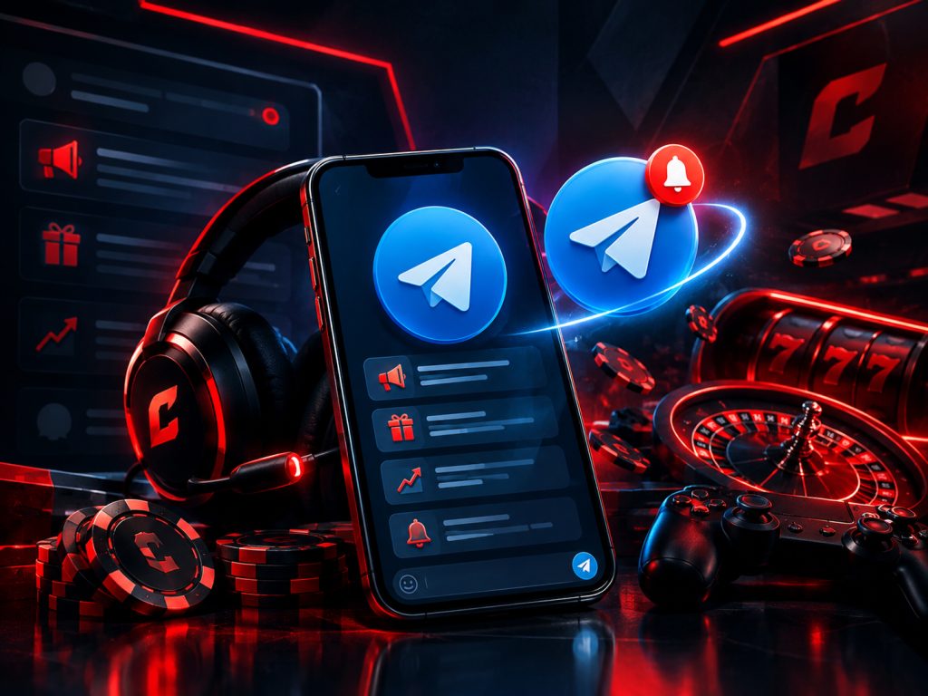 Telegram bildirimi gelen telefon ekranı ve destek kulaklığı